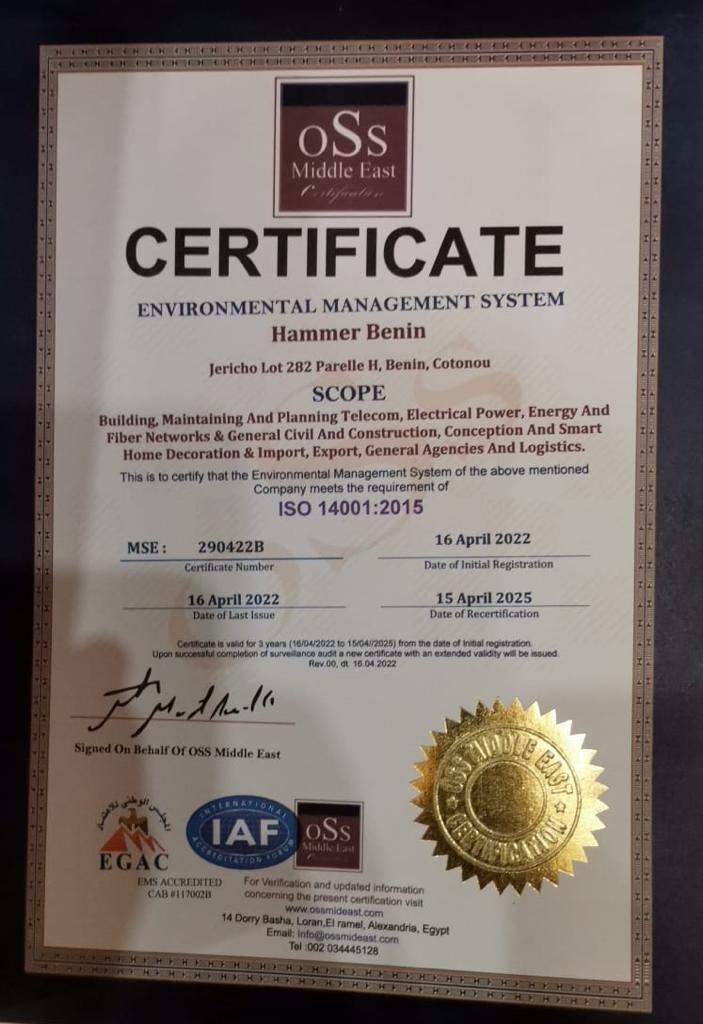 ISO Certification 1